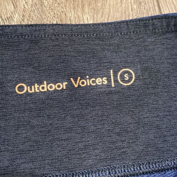 Outdoor Voices Color Block Blue Gray High Rise 7/8 Leggings Size Small - Picture 10 of 11